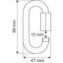 CAMP Oval Quick Link Steel 10mm - drw