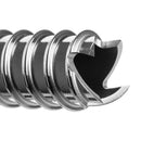 Grivel 720 Speedy ice screw - steel tip macro detail