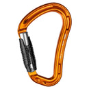 Grivel Wide K18T twist-lock carabiner - orange, angled view
