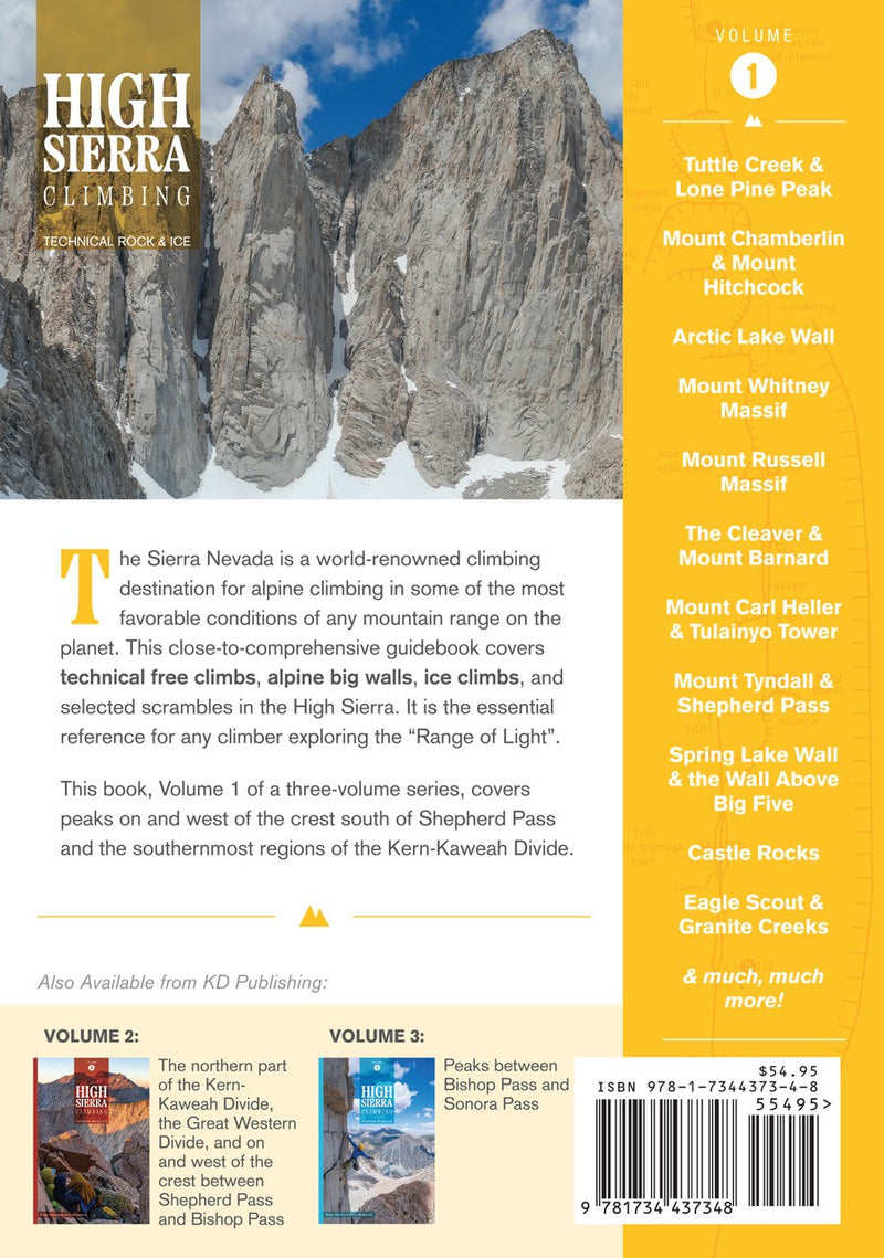 High Sierra Climbing - Technical Rock and Ice Vol 1
