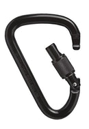 XL Black Steel Screw Gate Carabiner