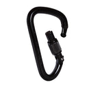 XL Black Steel Screw Gate Carabiner